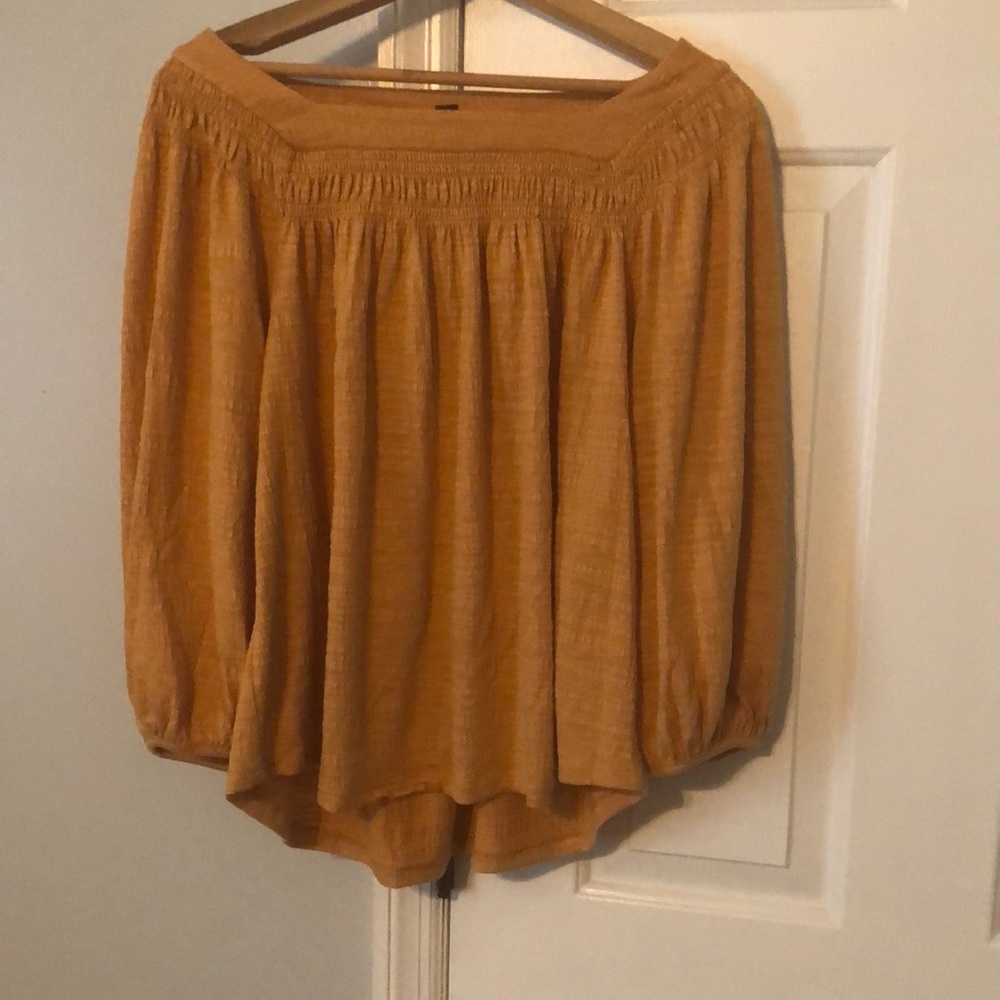 3/4 sleeve orange top